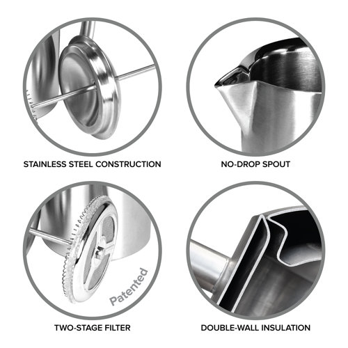 Frieling Polished Stainless Steel French Press & Reviews Wayfair